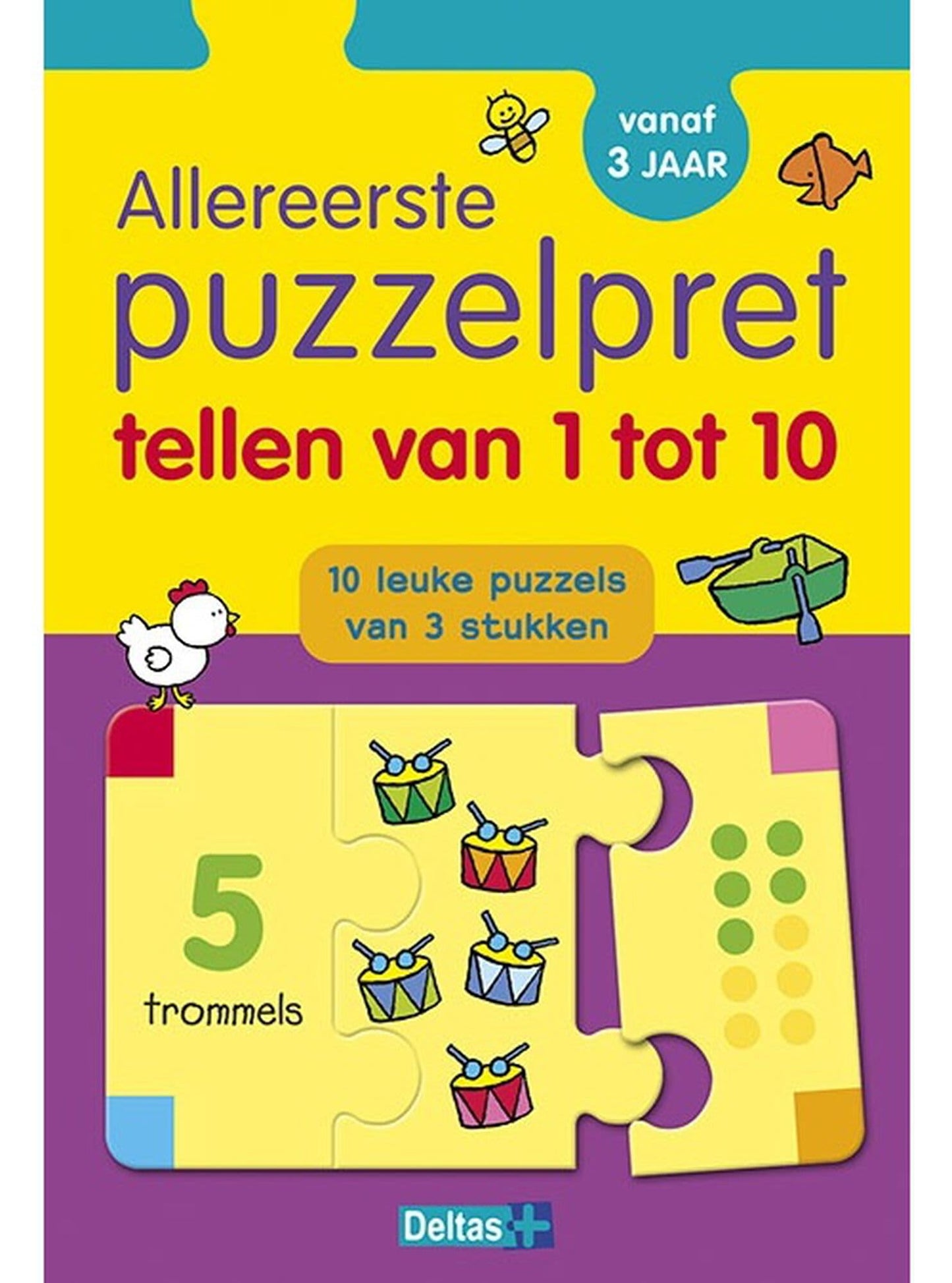 Allereerste puzzelpret: Tellen van 1 tot 10