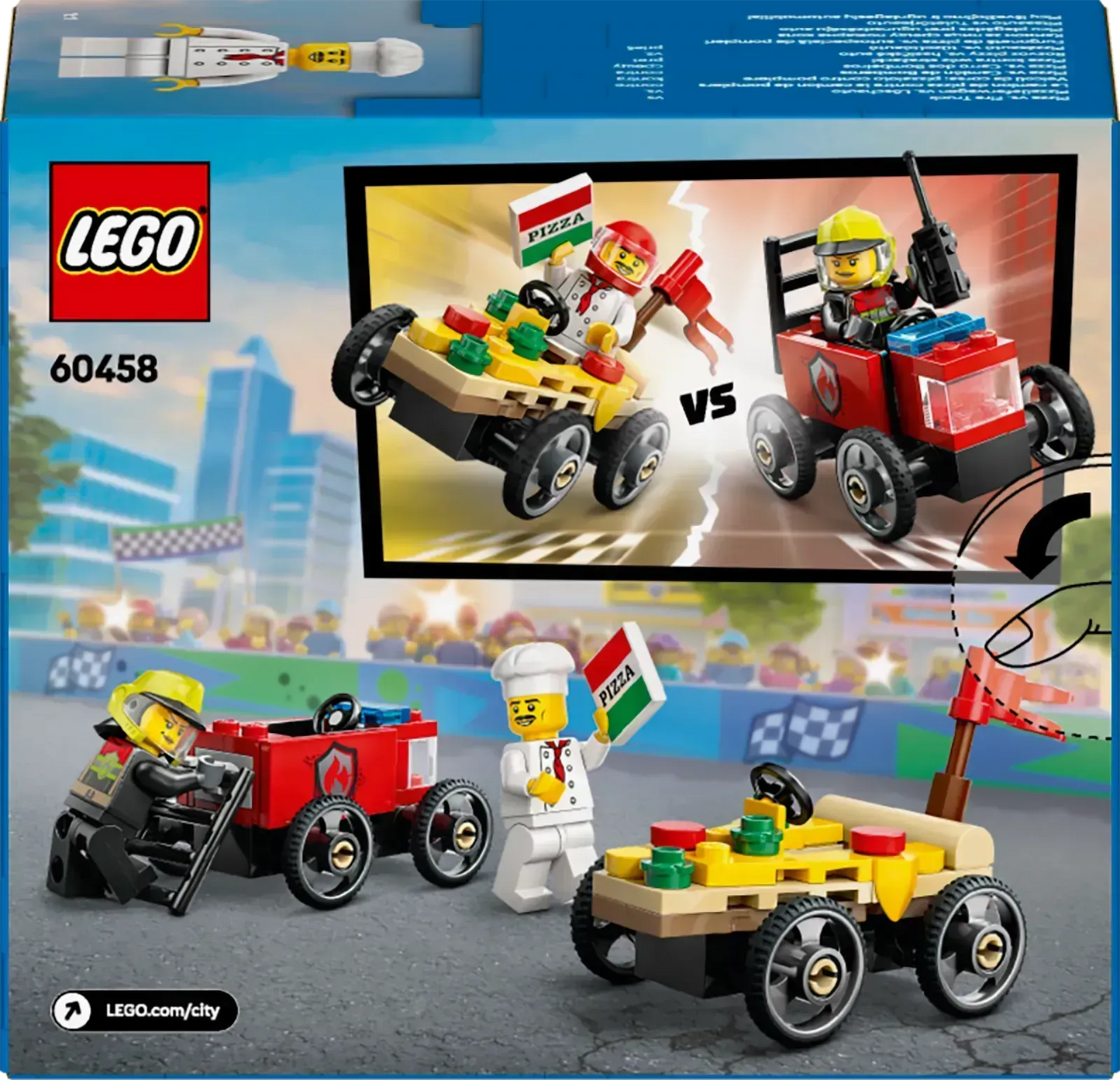 LEGO Raceauto pakket: pizzabestelwagen vs Brandweerwagen 60458 City (Pre-Order: januari 2025) LEGO CITY @ 2TTOYS | Official LEGO shopđđ„° LEGO âŹ. 8.49
