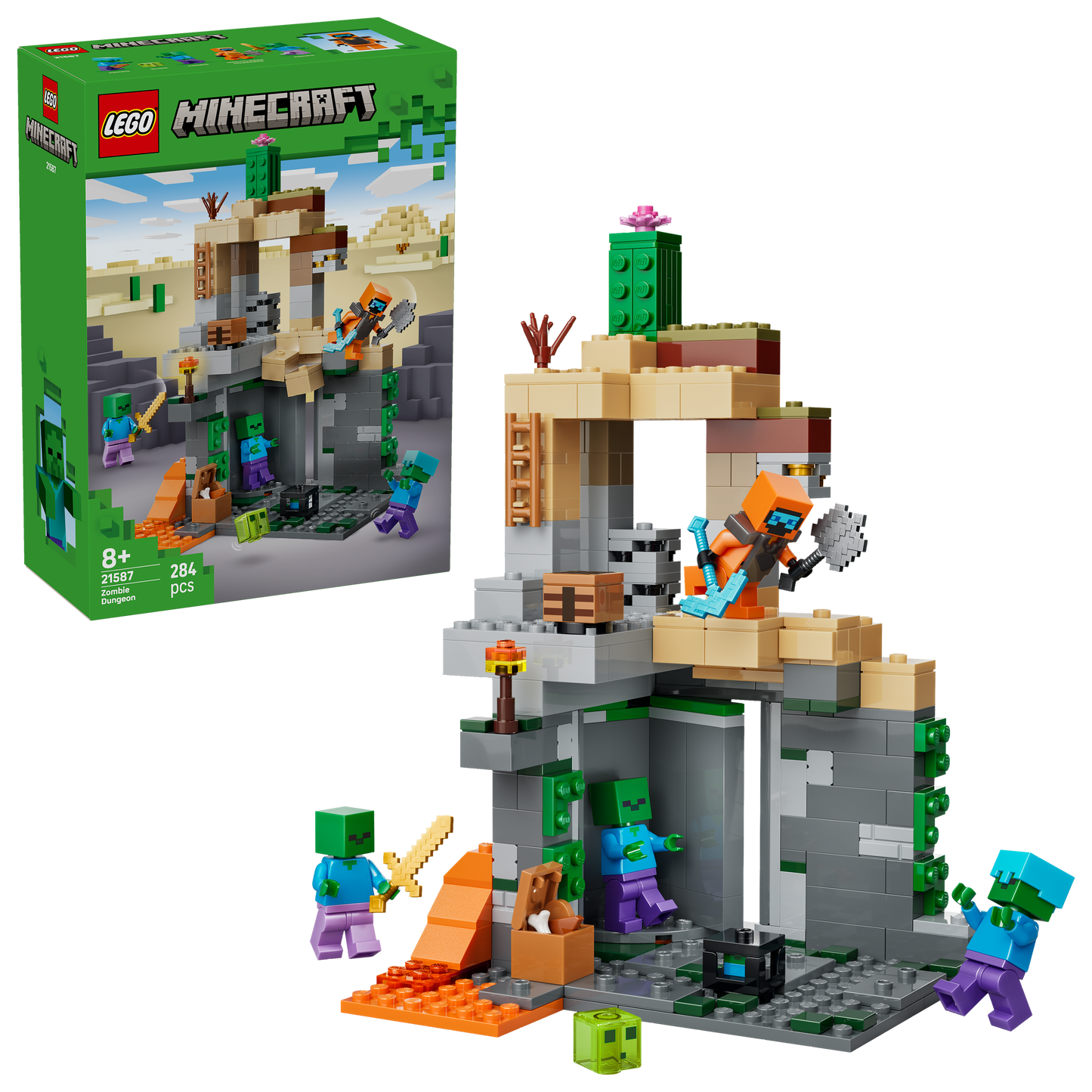 LEGO Minecraft Zombiekerker Speelgoed voor Kinderen en Gamers vanaf 8 Jaar 21587