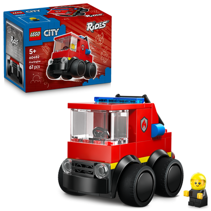 LEGO® City Voertuigen – Brandweerwagen - Mini Autobouwset met een Minifiguur van een Brandweerman - 60482