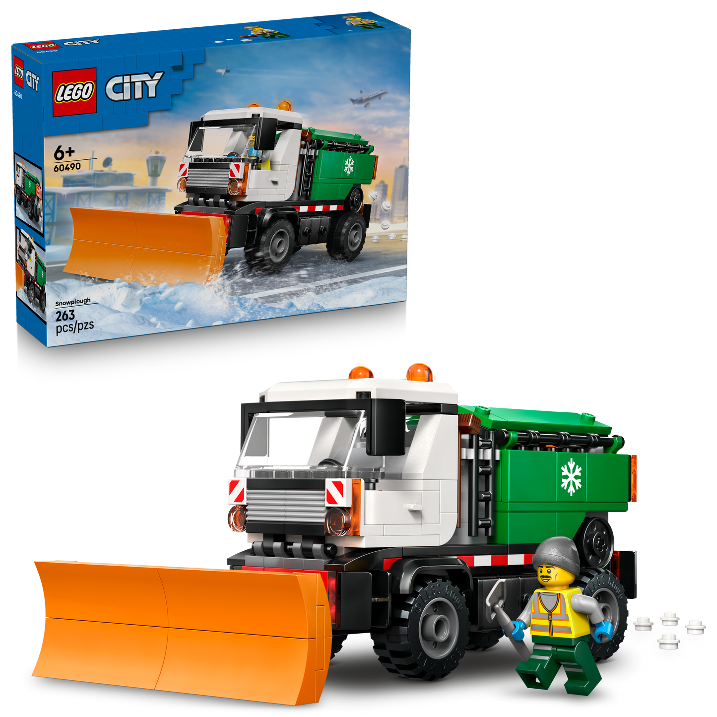 LEGO® City Sneeuwploeg Speelgoedtruck - Bouwset van Modeltruck met Minifiguur van Chauffeur - 60490