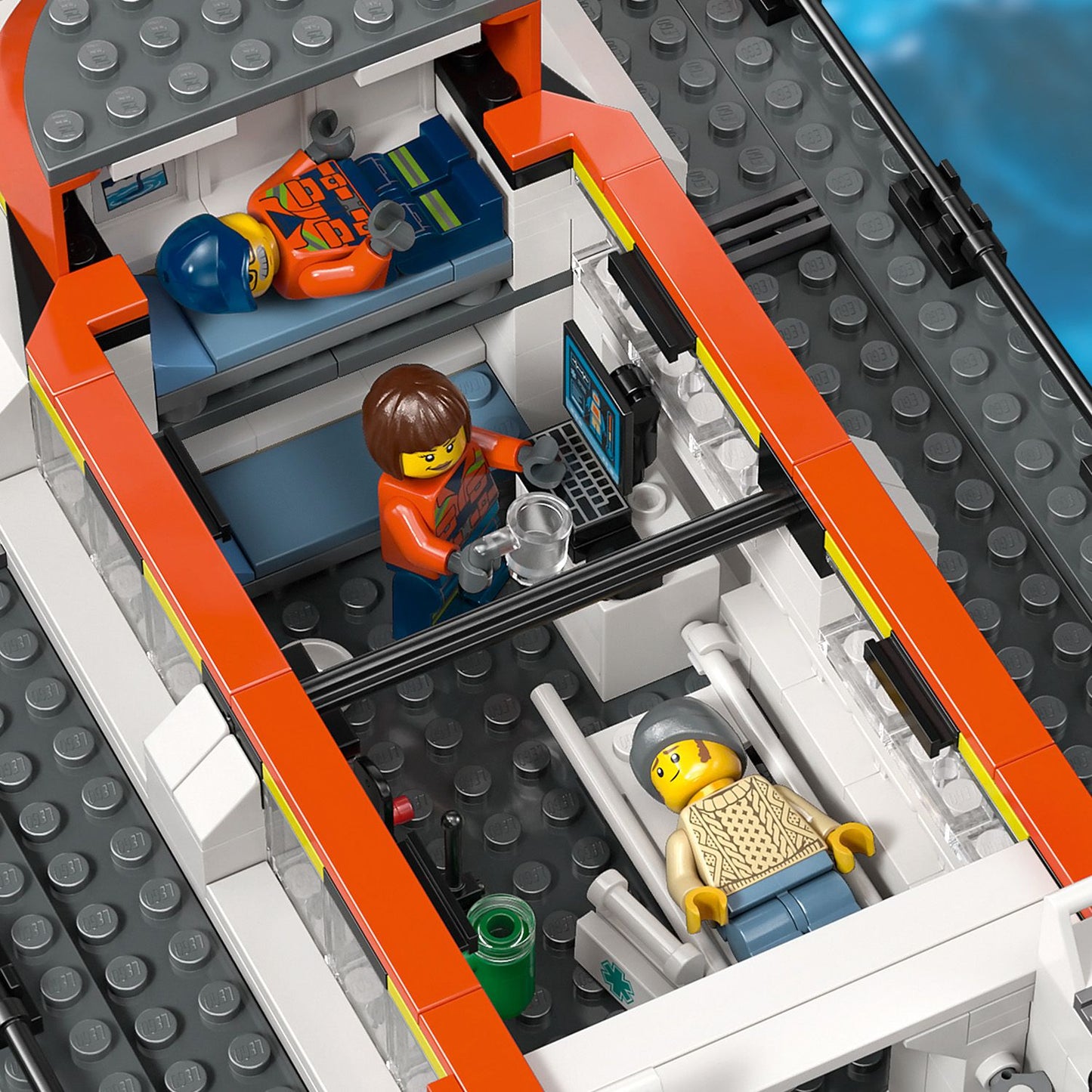 LEGO® City Kustwacht Reddingsboot met Helikopter - Rollenspelset - Speelgoed met Drijvende Boten - 60504