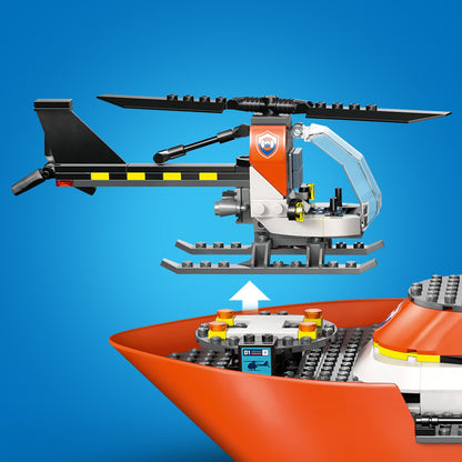 LEGO® City Kustwacht Reddingsboot met Helikopter - Rollenspelset - Speelgoed met Drijvende Boten - 60504