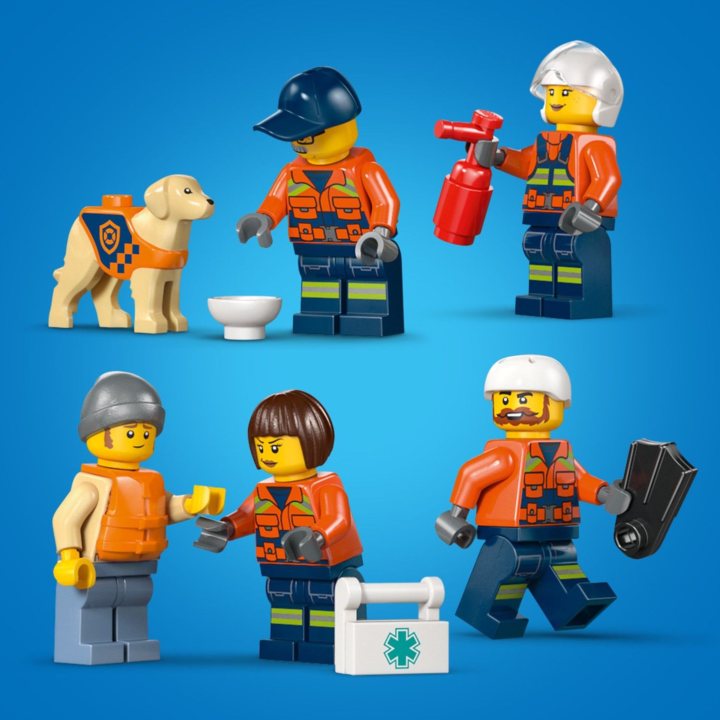 LEGO® City Kustwacht Reddingsboot met Helikopter - Rollenspelset - Speelgoed met Drijvende Boten - 60504