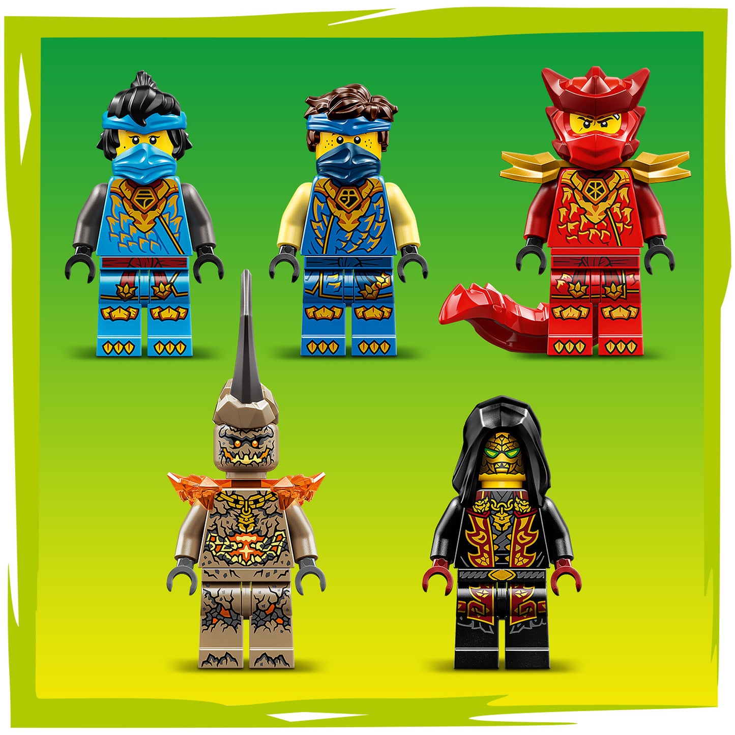 EGO® NINJAGO® Jay's Transformerende Auto - Ninja Speelgoedauto - Bouwset met 5 Minifiguren - 71856