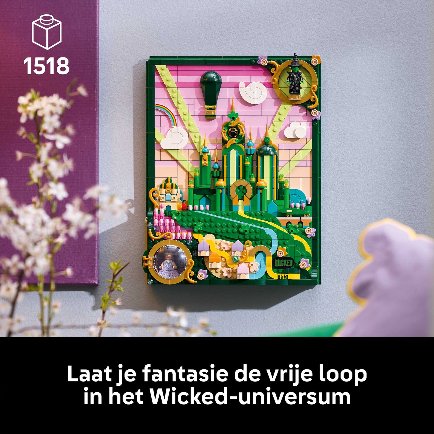 LEGO Wicked Emerald City Muurkunst Bouwpakket voor Volwassenen Set 75685