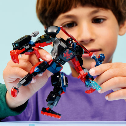 LEGO Marvel Miles Morales Mecha vs. Spider-Man 2099 Bouwpakket met Speelgoed voor Kinderen 76337