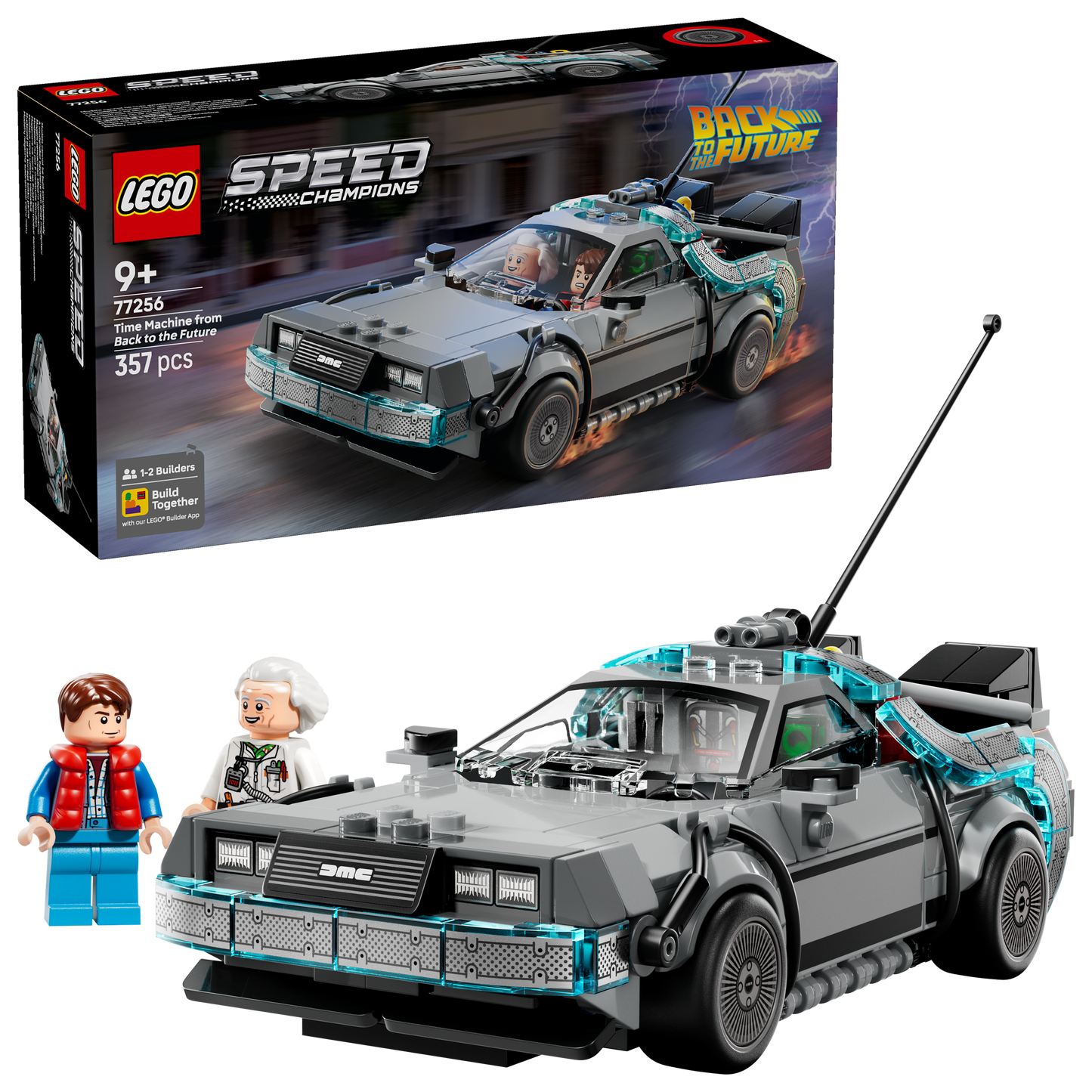 LEGO Speed Champions Tijdmachine uit Back to the Future Bouwpakket voor Kinderen 77256
