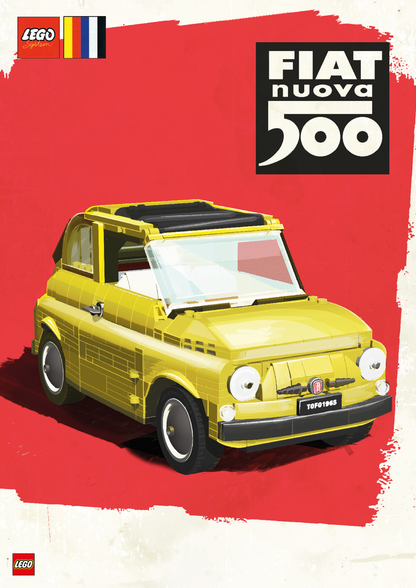 LEGO Fiat 500 geel 10271 Creator Expert