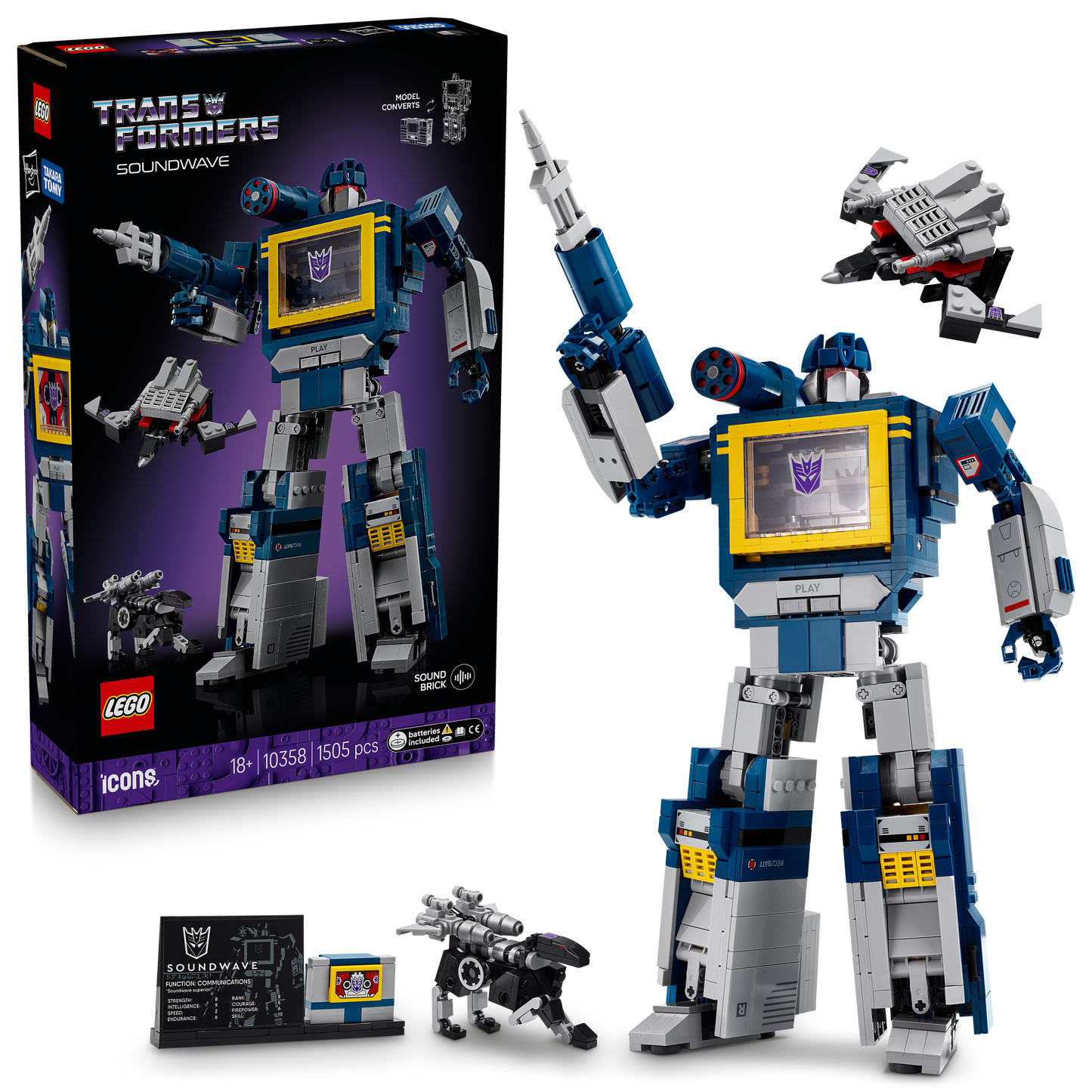 LEGO Transformers: Soundwave 10358 Icons (Pre-Order: 1 oktober)