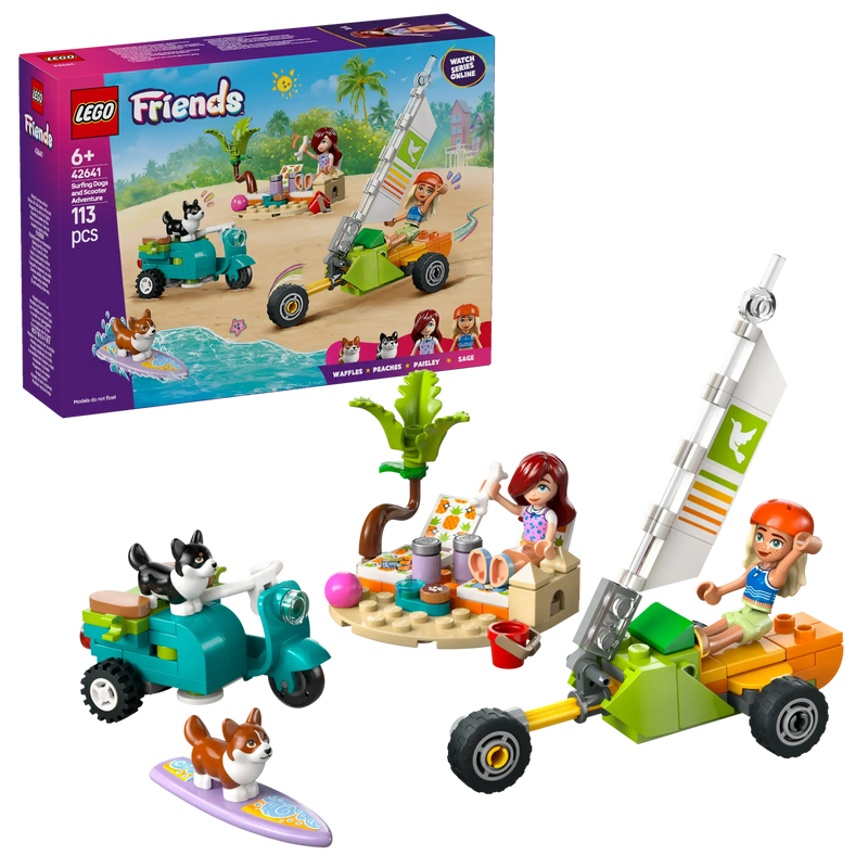 LEGO Surf &amp; Scooter Fun with the Puppies 42641 Friends (Pre-Order: January 2025)