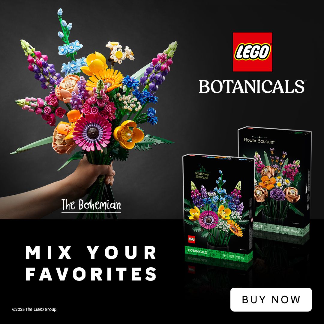 LEGO "The Bohemian" Boeket: LEGO 10313  Wilde Bloemen & LEGO 10280 Boeket